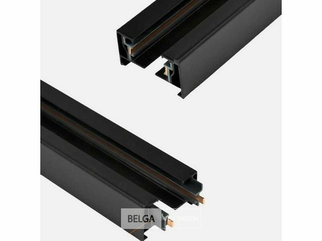 Eenfase rail – 1 m – zwart – aluminium – ip20 – inclusief montageset (x10) - afbeelding 4 van  4