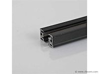 Eenfase rail . 1 m . zwart . aluminium . ip20 . inclusief montageset (x20) - afbeelding 2 van  3