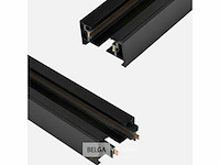 Eenfase rail – 1 m – zwart – aluminium – ip20 – inclusief montageset (x20) - afbeelding 4 van  4