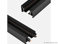 Eenfase rail . 1 m . zwart . aluminium . ip20 . inclusief montageset (x5) - afbeelding 3 van  3