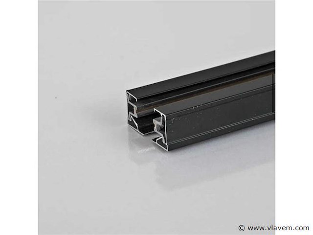 Eenfase rail – 1 m – zwart – aluminium – ip20 – inclusief montageset (x5) - afbeelding 2 van  3