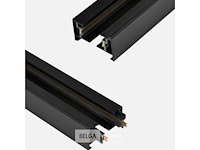 Eenfase rail – 1 m – zwart – aluminium – ip20 – inclusief montageset (x5) - afbeelding 4 van  4