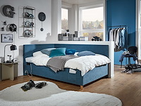 Eenpersoonsbed cool | met rugleuning | 90 x 200 cm | blauw design - afbeelding 1 van  7