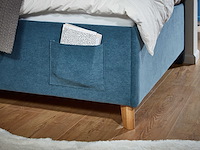 Eenpersoonsbed cool | met rugleuning | 90 x 200 cm | blauw design - afbeelding 2 van  7