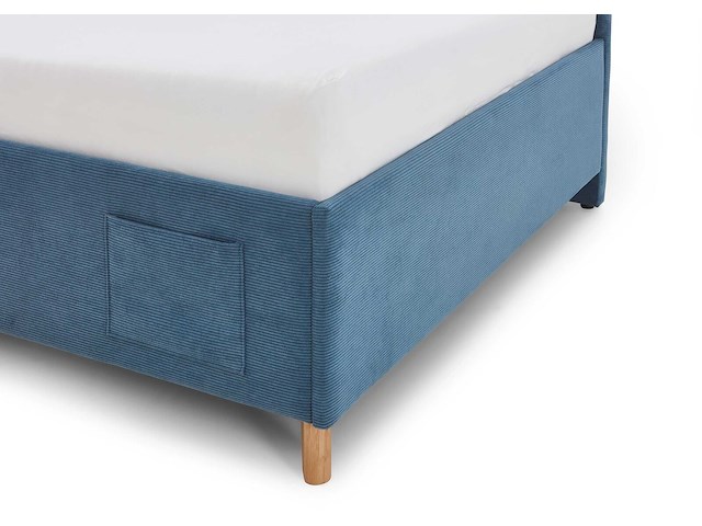 Eenpersoonsbed cool | met rugleuning | 90 x 200 cm | blauw design - afbeelding 3 van  7