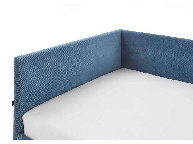 Eenpersoonsbed cool | met rugleuning | 90 x 200 cm | blauw design - afbeelding 4 van  7