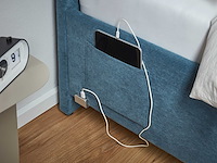 Eenpersoonsbed cool | met rugleuning | 90 x 200 cm | blauw design - afbeelding 5 van  7