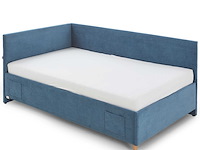 Eenpersoonsbed cool | met rugleuning | 90 x 200 cm | blauw design - afbeelding 7 van  7