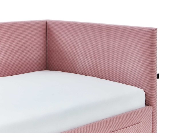 Eenpersoonsbed cool | met rugleuning | 90 x 200 cm | roze design - afbeelding 5 van  9