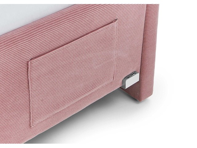 Eenpersoonsbed cool | met rugleuning | 90 x 200 cm | roze design - afbeelding 6 van  9