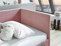Eenpersoonsbed cool | met rugleuning | 90 x 200 cm | roze design - afbeelding 4 van  9