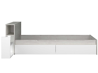 Eénpersoonsbed kazim 90x190 cm-dennenhout/wit - afbeelding 5 van  7