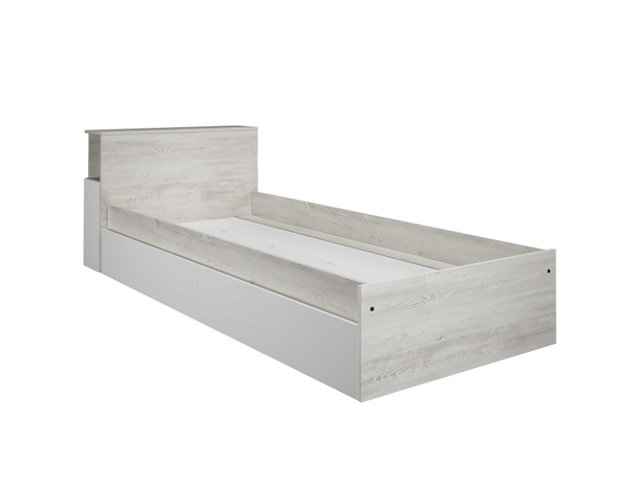 Eénpersoonsbed kazim 90x190 cm-dennenhout/wit - afbeelding 6 van  7