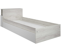 Eénpersoonsbed kazim 90x190 cm-dennenhout/wit - afbeelding 6 van  7
