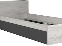 Eenpersoonsbed kazim 90x200 met opbergruimte - grijs - afbeelding 1 van  2