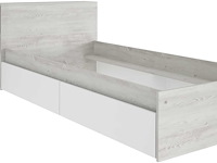 Eenpersoonsbed kazim 90x200 met opbergruimte - wit - afbeelding 2 van  4