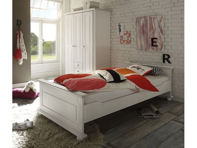 Eenpersoonsbed laurel 90x200 - wit - afbeelding 2 van  3