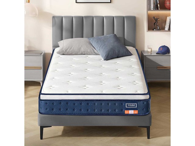 Eenpersoonsmatras 90 x 190 x 20 cm, hybrid pocket spring matras - afbeelding 1 van  7