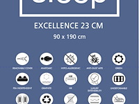 Eenpersoonsmatras excellence 90x190x23cm - pocketveren - afbeelding 3 van  4