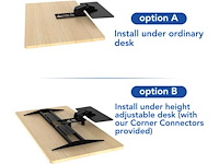 Eenvoudig sta-bureau met dubbele motoren - 140x70 cm gebogen bamboeblad - afbeelding 1 van  4