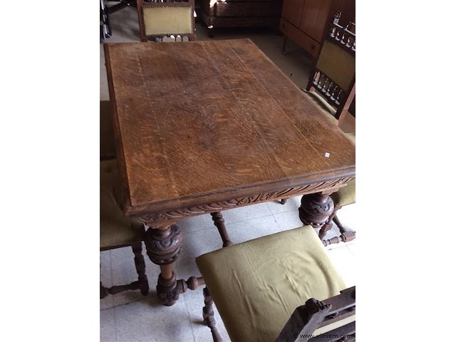 Eetk. 2 buffet kasten + tafel + stoelen - afbeelding 9 van  10