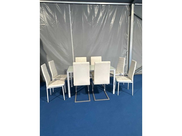 Eetkamer - eetkamertafel 130x70cm met 6 stoelen - afbeelding 1 van  3