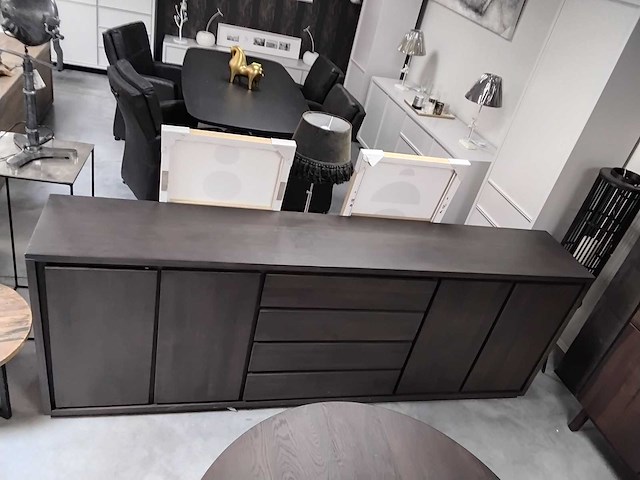 Eetkamer set massief eik - afbeelding 2 van  3