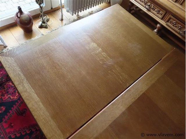 Eetkamer, twee kasten, tafel en 6 stoelen - afbeelding 7 van  15