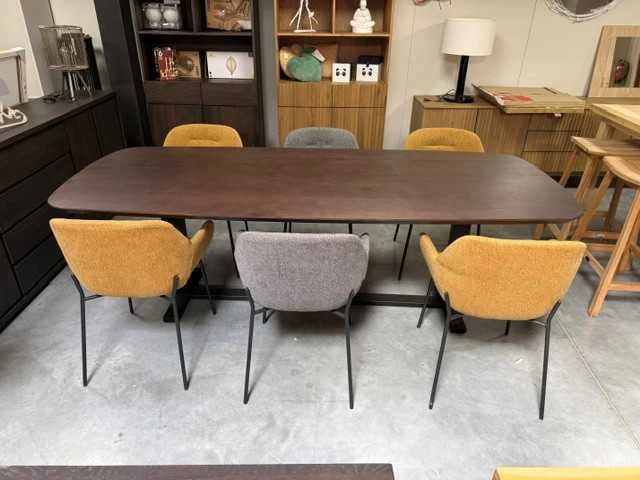 Eetkamerset eik + 6 stoelen - afbeelding 1 van  7