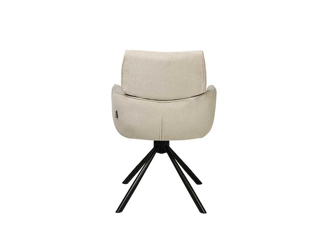 Eetkamerstoel beige stof (6x) - afbeelding 3 van  5