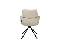 Eetkamerstoel beige stof (6x) - afbeelding 3 van  5