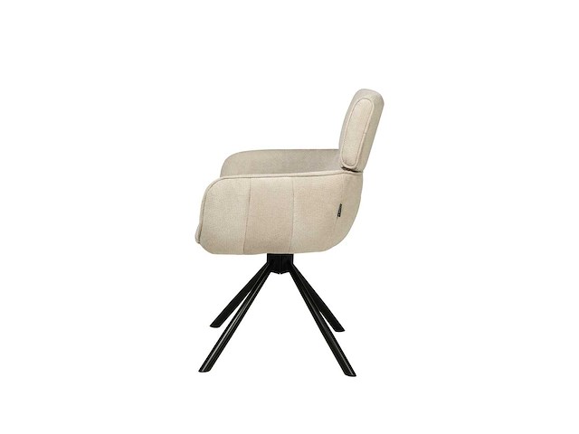 Eetkamerstoel beige stof (6x) - afbeelding 4 van  5