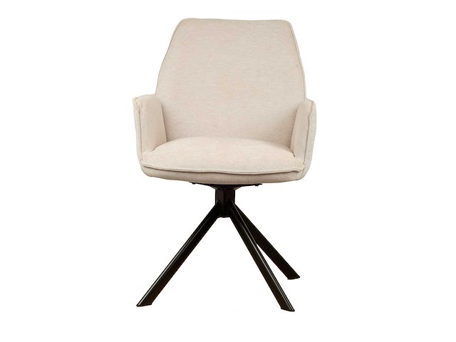 Eetkamerstoel beige velvet (6x) - afbeelding 3 van  6