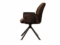 Eetkamerstoel bruin velvet (6x) - afbeelding 3 van  4