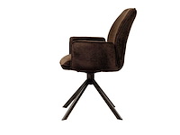 Eetkamerstoel bruin velvet (6x) - afbeelding 3 van  4