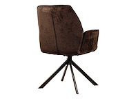 Eetkamerstoel bruin velvet (6x) - afbeelding 4 van  4