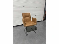 Eetkamerstoel cognac microleder (5x) - afbeelding 1 van  4