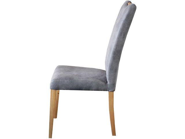 Eetkamerstoel, gestoffeerde stoel, massief eikenhouten frame - set van 2 - afbeelding 3 van  3