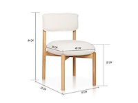 Eetkamerstoel met eik afwerking rubberwood - afbeelding 2 van  3