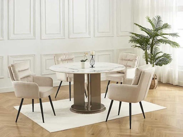 Eetkamerstoelen - beige (x6 mix) - afbeelding 2 van  11