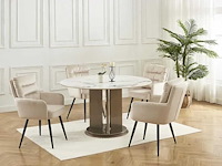 Eetkamerstoelen - beige (x6 mix) - afbeelding 2 van  11