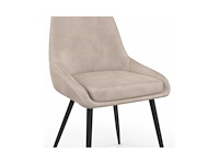 Eetkamerstoelen - taupe metalen poten (x8) - afbeelding 4 van  6