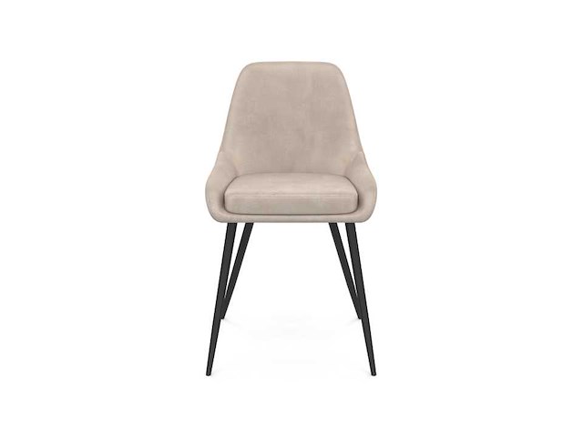 Eetkamerstoelen - taupe metalen poten (x8) - afbeelding 5 van  6