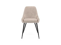 Eetkamerstoelen - taupe metalen poten (x8) - afbeelding 5 van  6