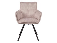 Eetkamerstoelen off white velvet (5x) - afbeelding 2 van  8
