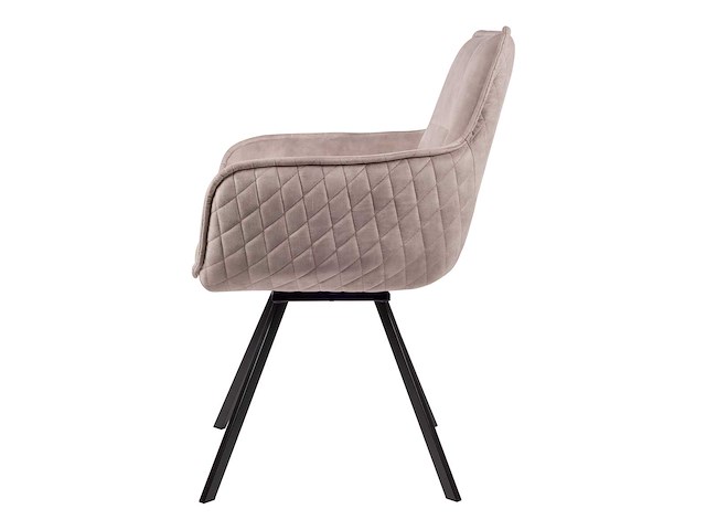 Eetkamerstoelen off white velvet (5x) - afbeelding 1 van  5