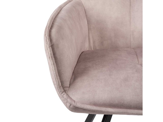 Eetkamerstoelen off white velvet (5x) - afbeelding 5 van  8