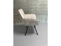 Eetkamerstoelen off white velvet (5x) - afbeelding 1 van  8