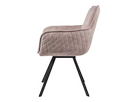 Eetkamerstoelen off white velvet (5x) - afbeelding 4 van  8