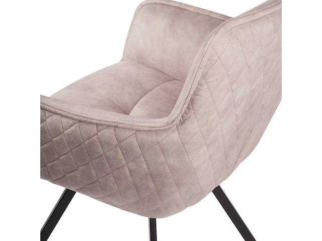 Eetkamerstoelen off white velvet (5x) - afbeelding 5 van  8